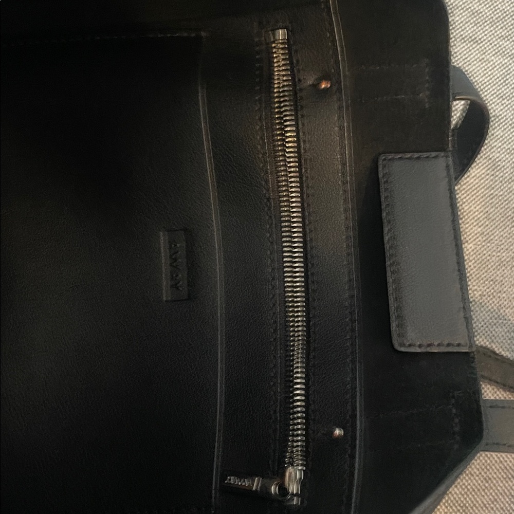 Away Black Leather Travel Tote Bag - Picture 4 of 8